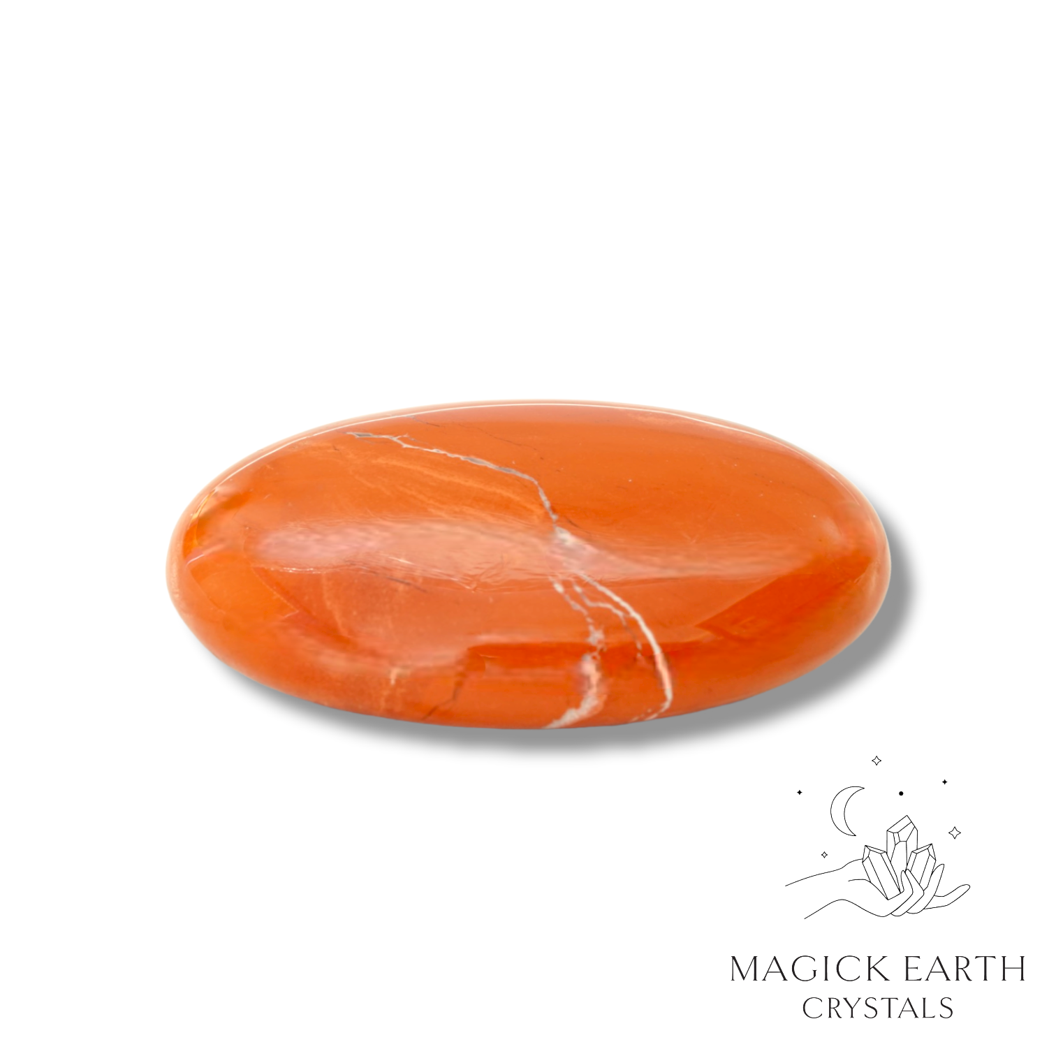 Red Jasper Flat Palm Stone Large For Grounded Power
