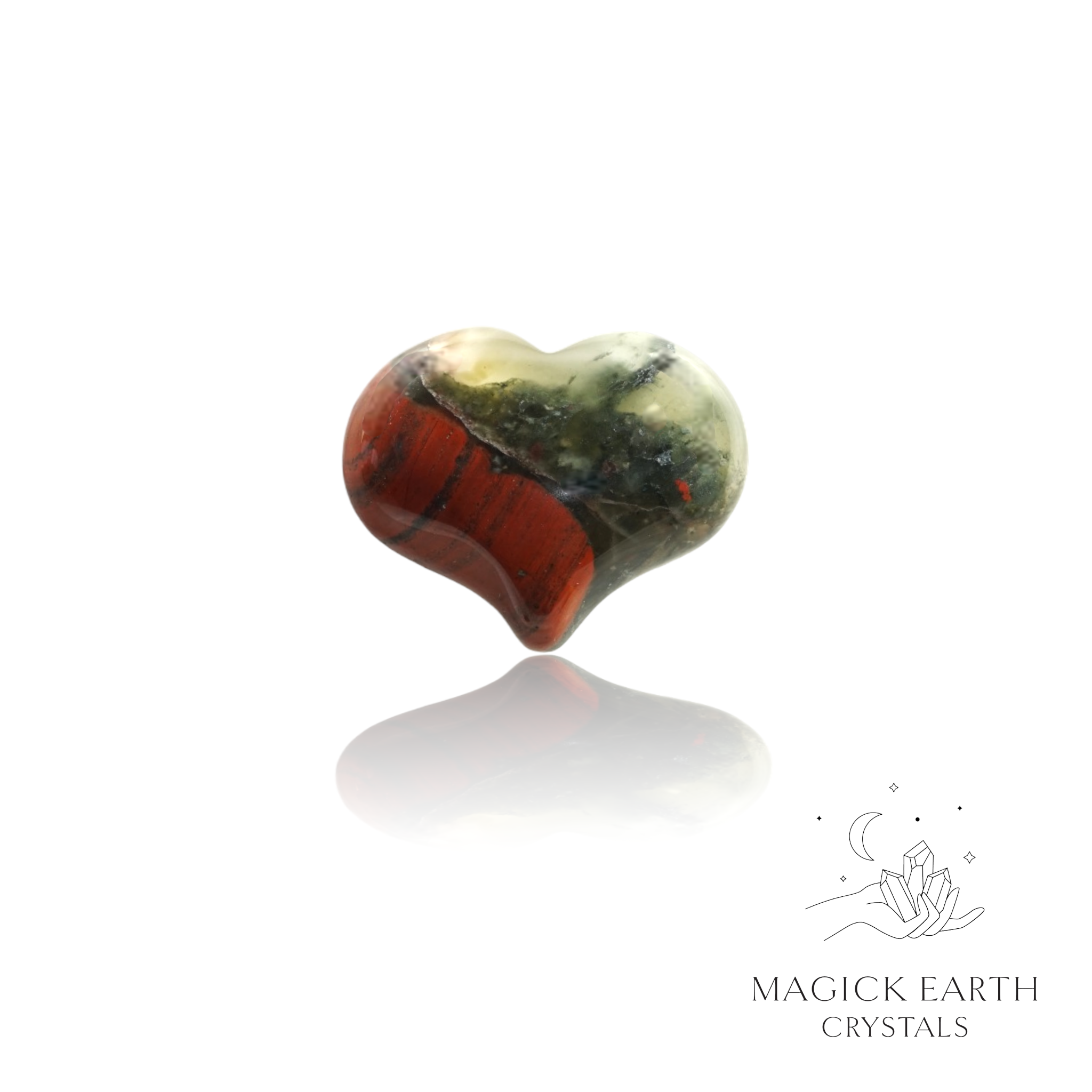 Bloodstone Funky Heart Small For Strength & Vitality