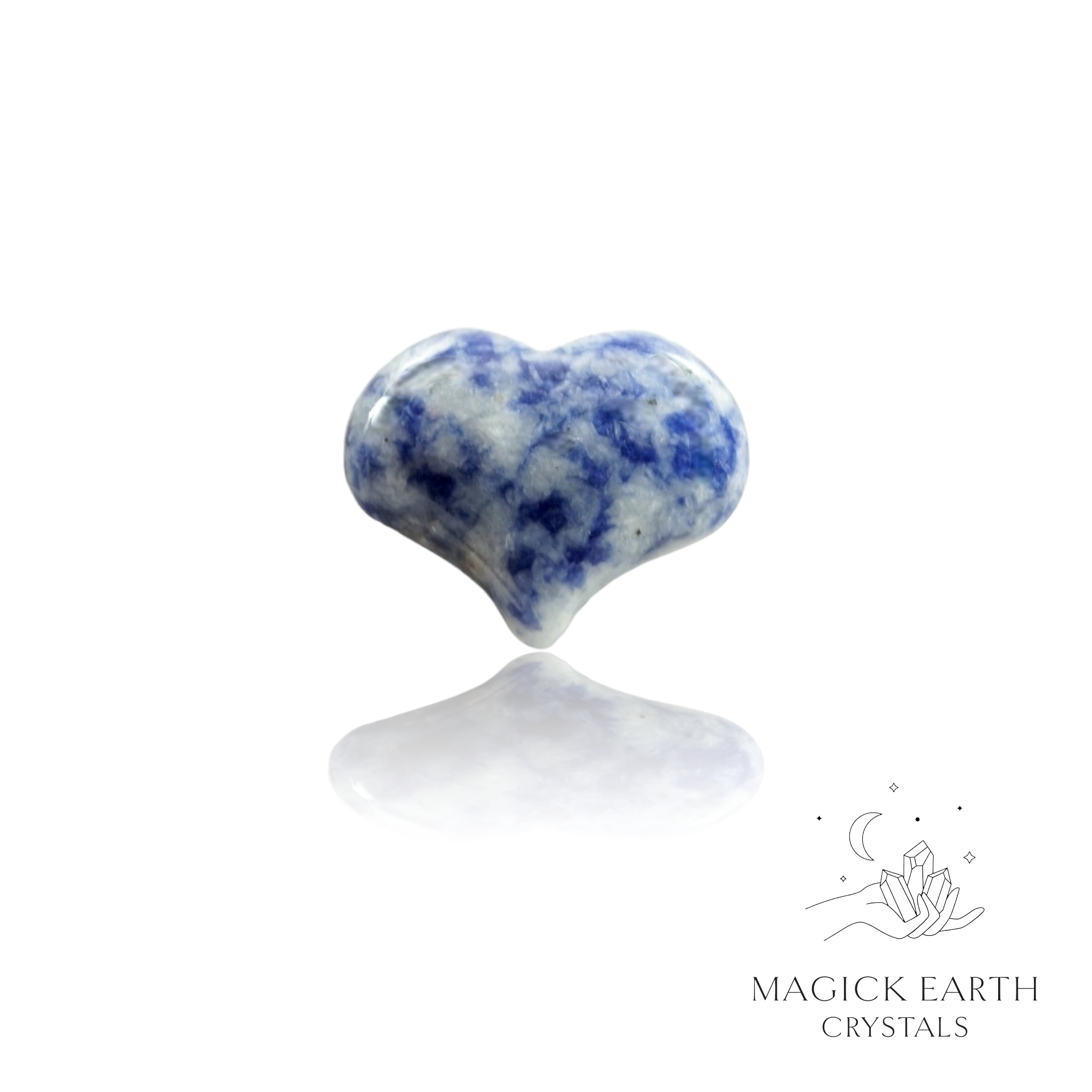 Blue Spot Jasper  Funky  Heart Small For Gentle Expression & Overwhelm