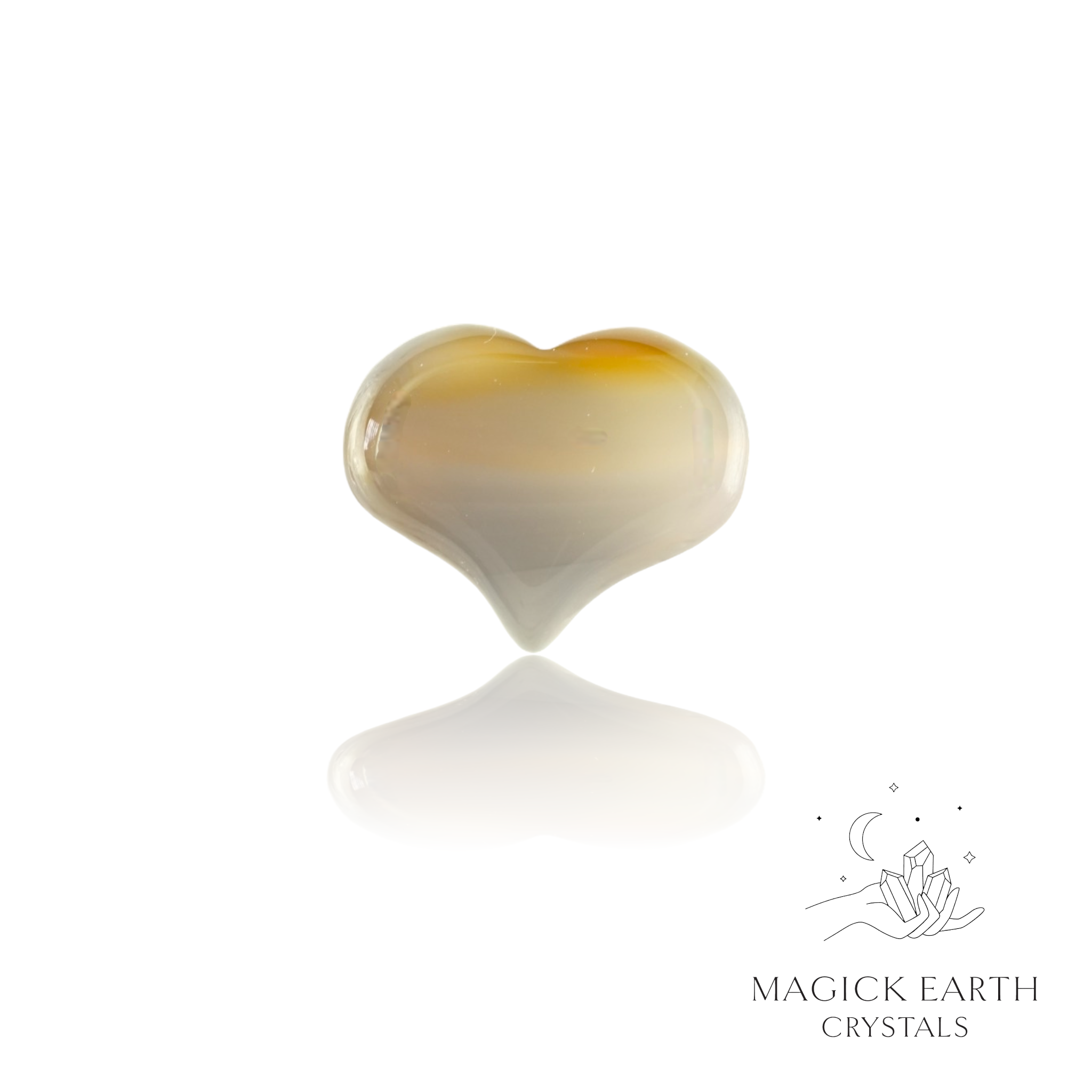 Grey Agate Funky  Heart For Grounding & Resilience