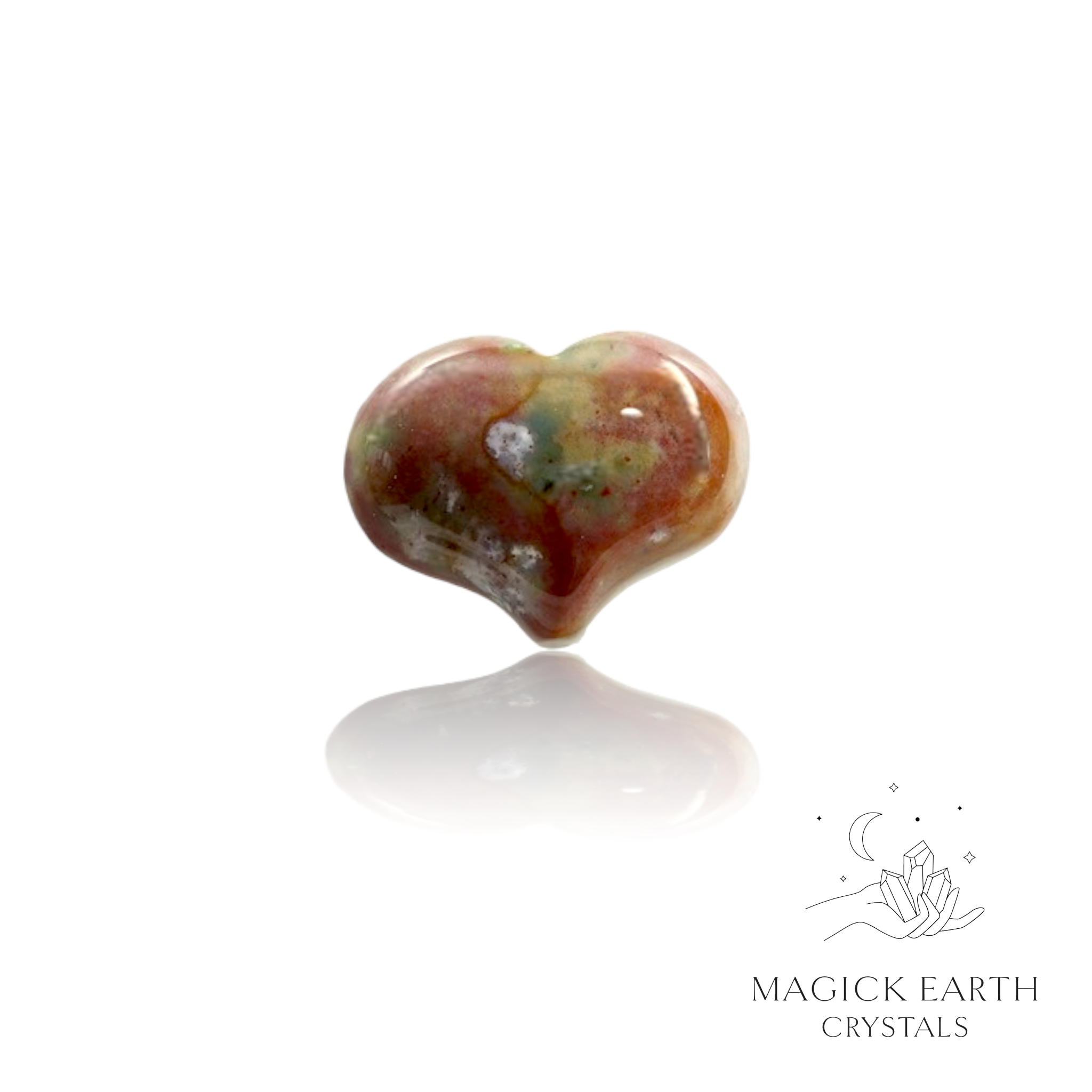 Indian Agate  Funky  Heart Small For Tranquil Strength