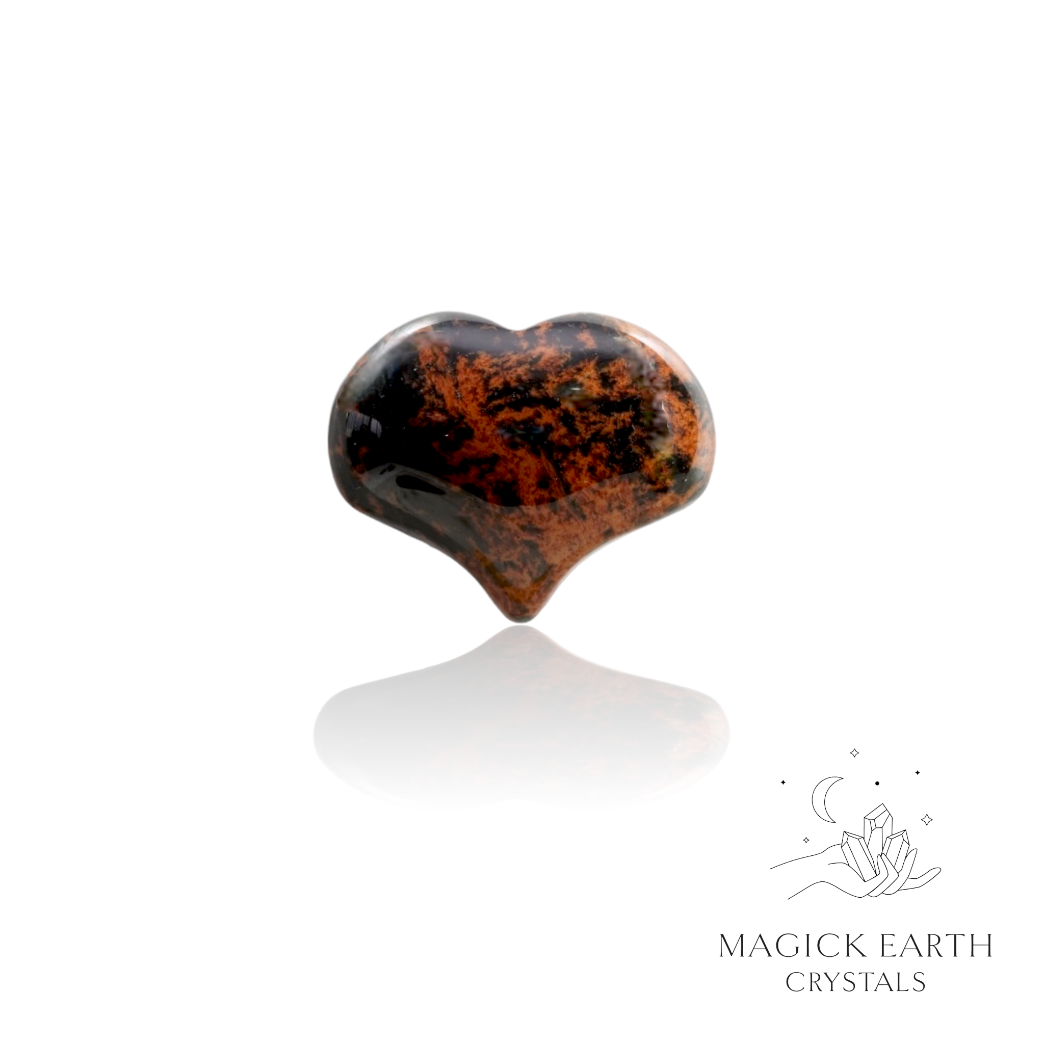 Mahogany Obsidian  Funky  Heart Small For Gentle Power