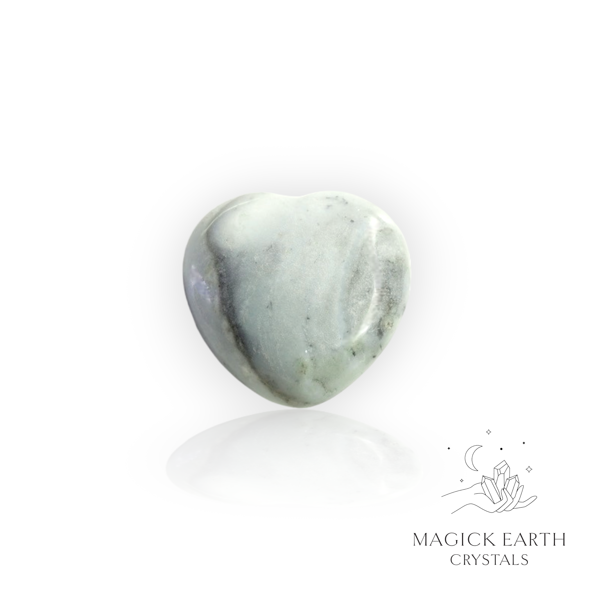 Amazonite Crystal Heart 30mm For Boundaries & Emotional Balance