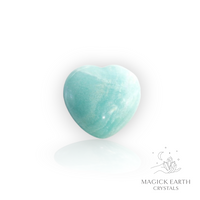 Amazonite Crystal Heart 30mm For Boundaries & Emotional Balance