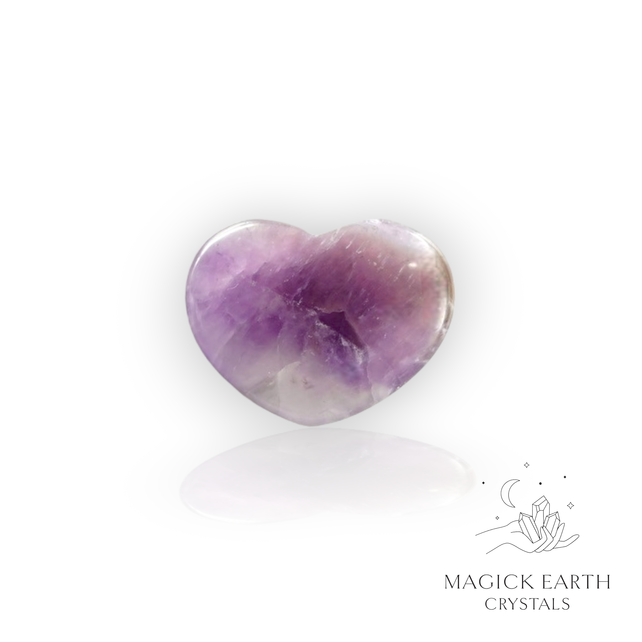 Amethyst  Heart 30mm For Stress Relief & Sleep