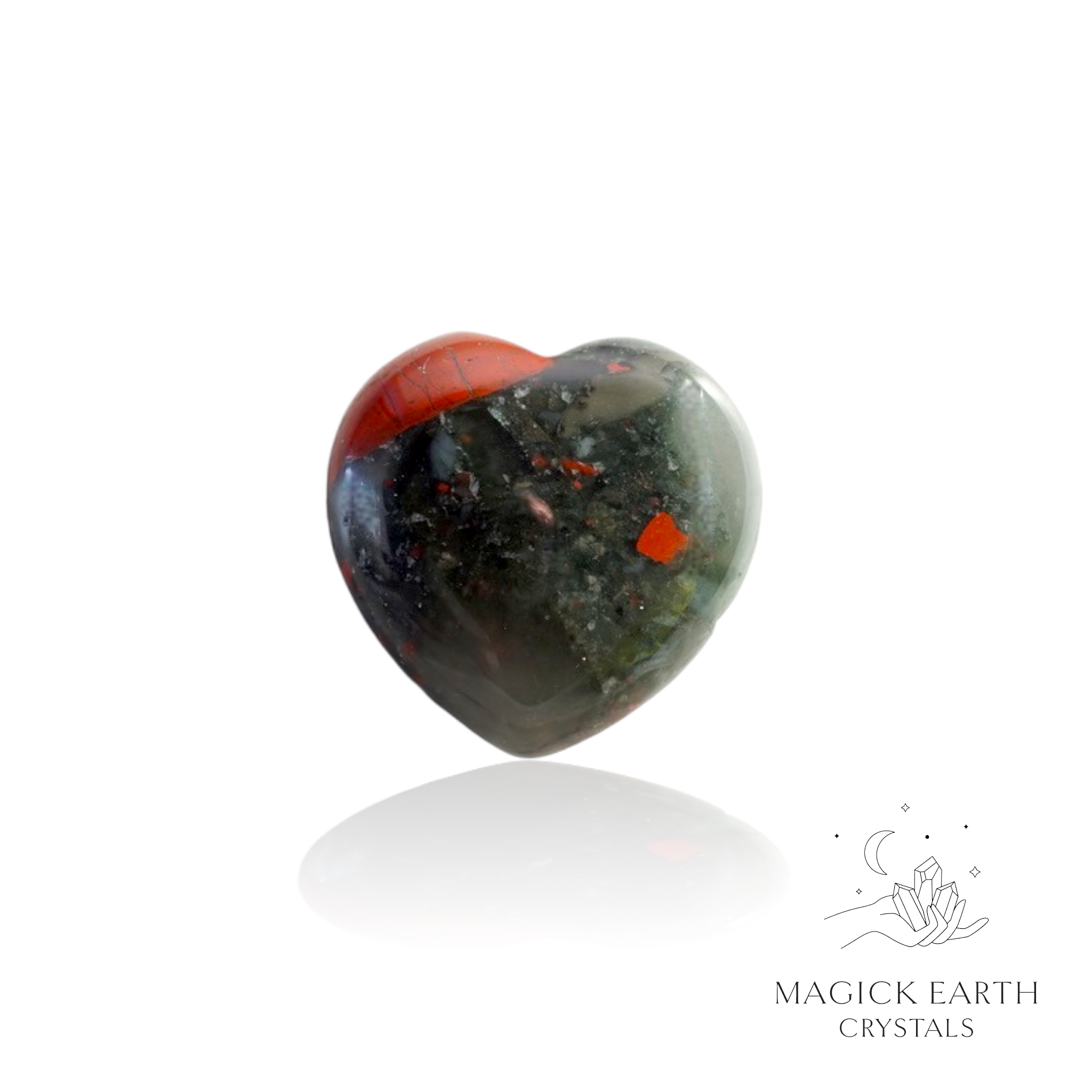 Bloodstone Heart 30mm For Strength & Vitality