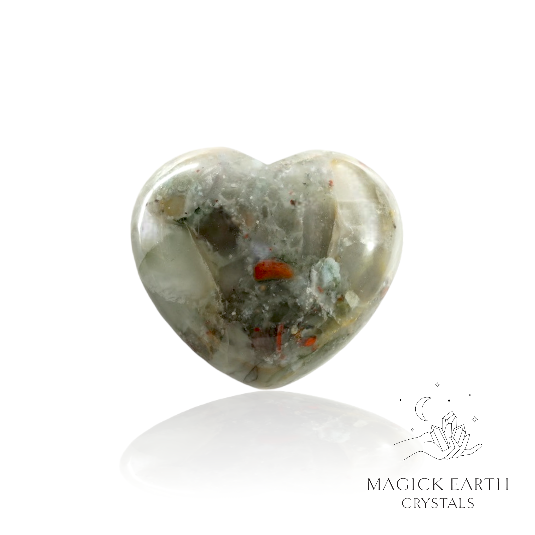 Bloodstone  Heart 45mm For Strength & Vitality