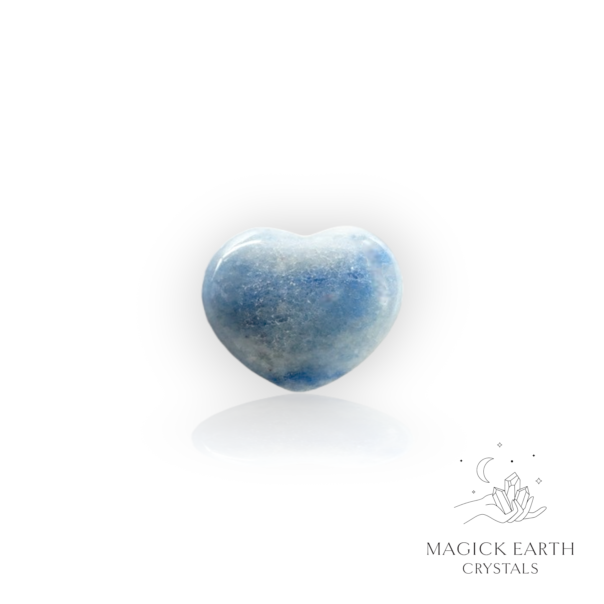 Blue Aventurine Heart 23mm For Luck & Opportunity