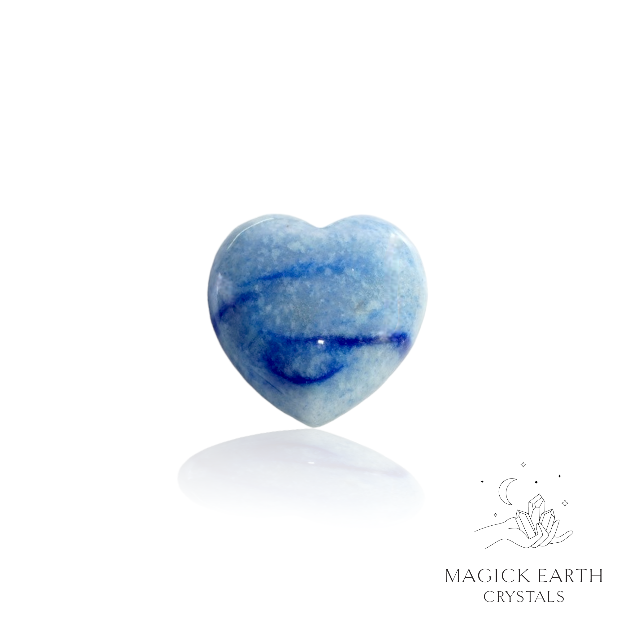 Blue Aventurine Heart 30mm For Luck & Opportunity