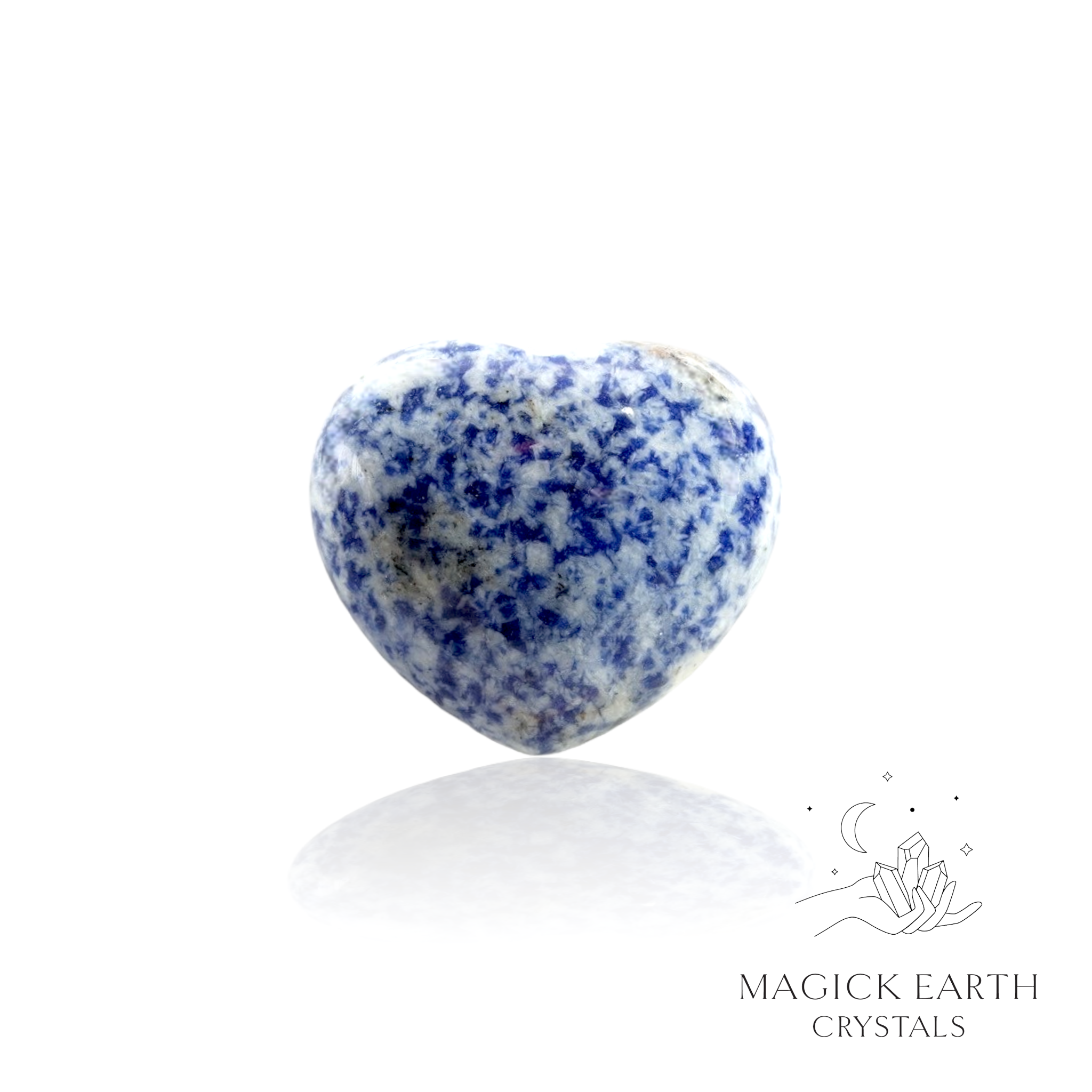 Blue Spot Jasper  Heart 45mm For Gentle Expression & Overwhelm