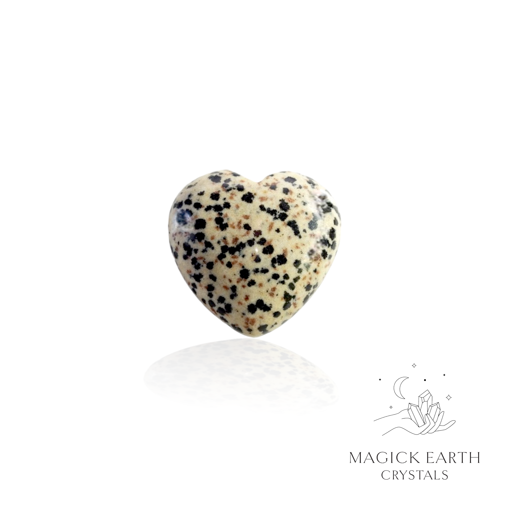 Dalmatian Jasper Heart 30mm For Playful Protection