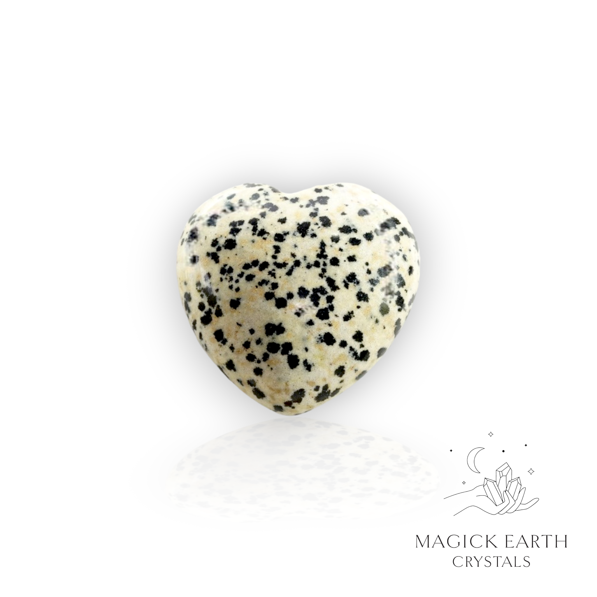 Dalmatian Jasper Heart 45mm For Playful Protection