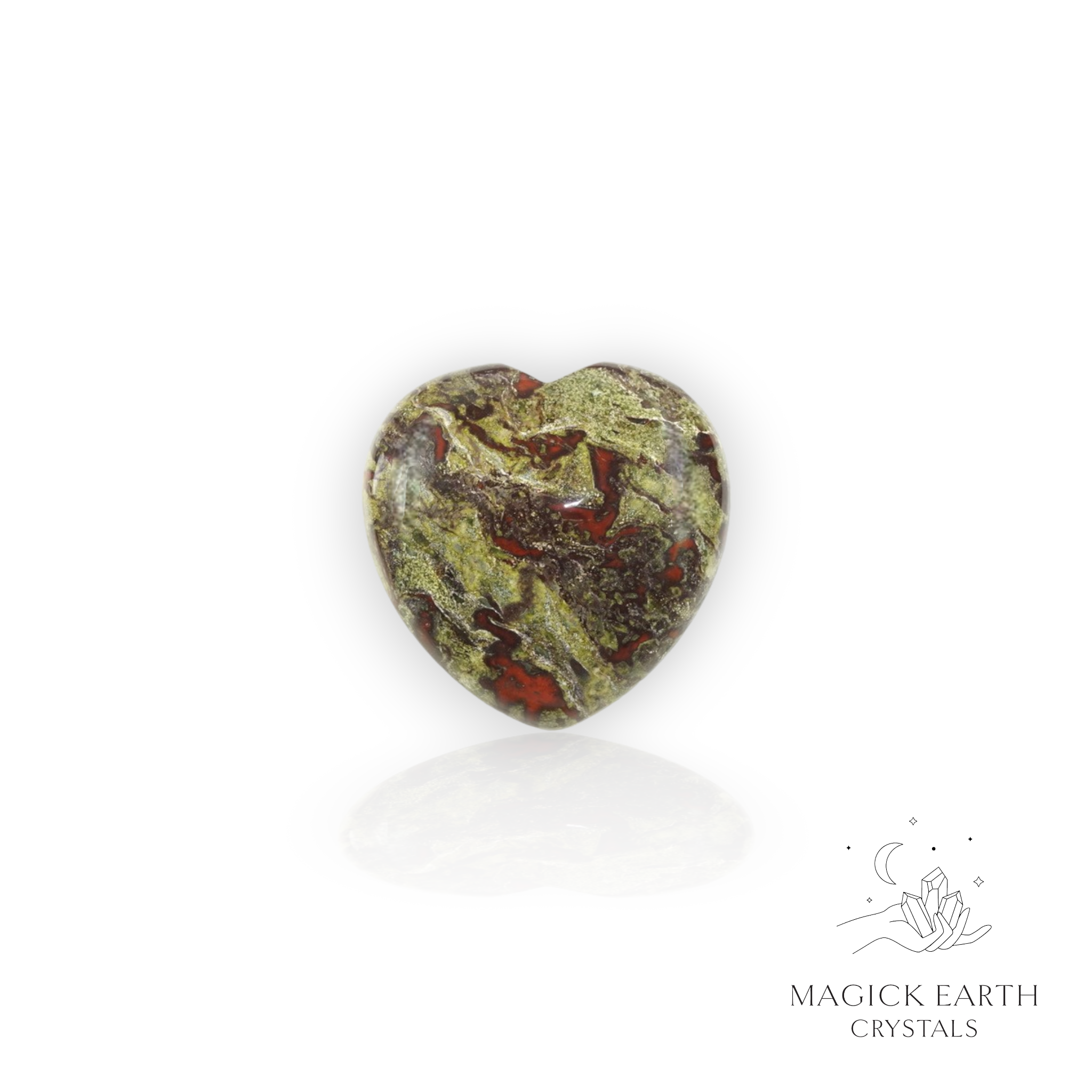 Dragons Blood Jasper Heart 30mm For Gentle Strength