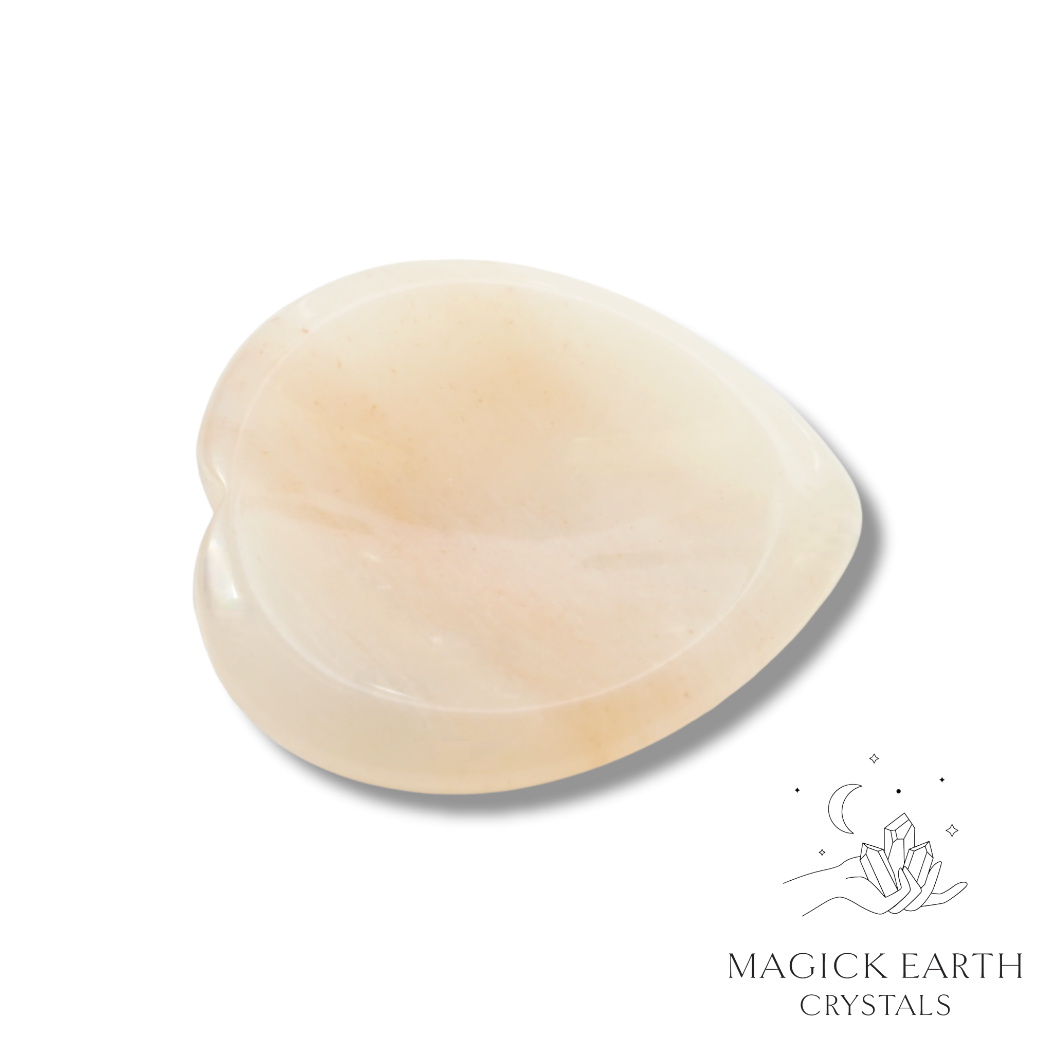 Pink Aventurine  Heart Shaped Thumb Stone For Luck & Opportunity