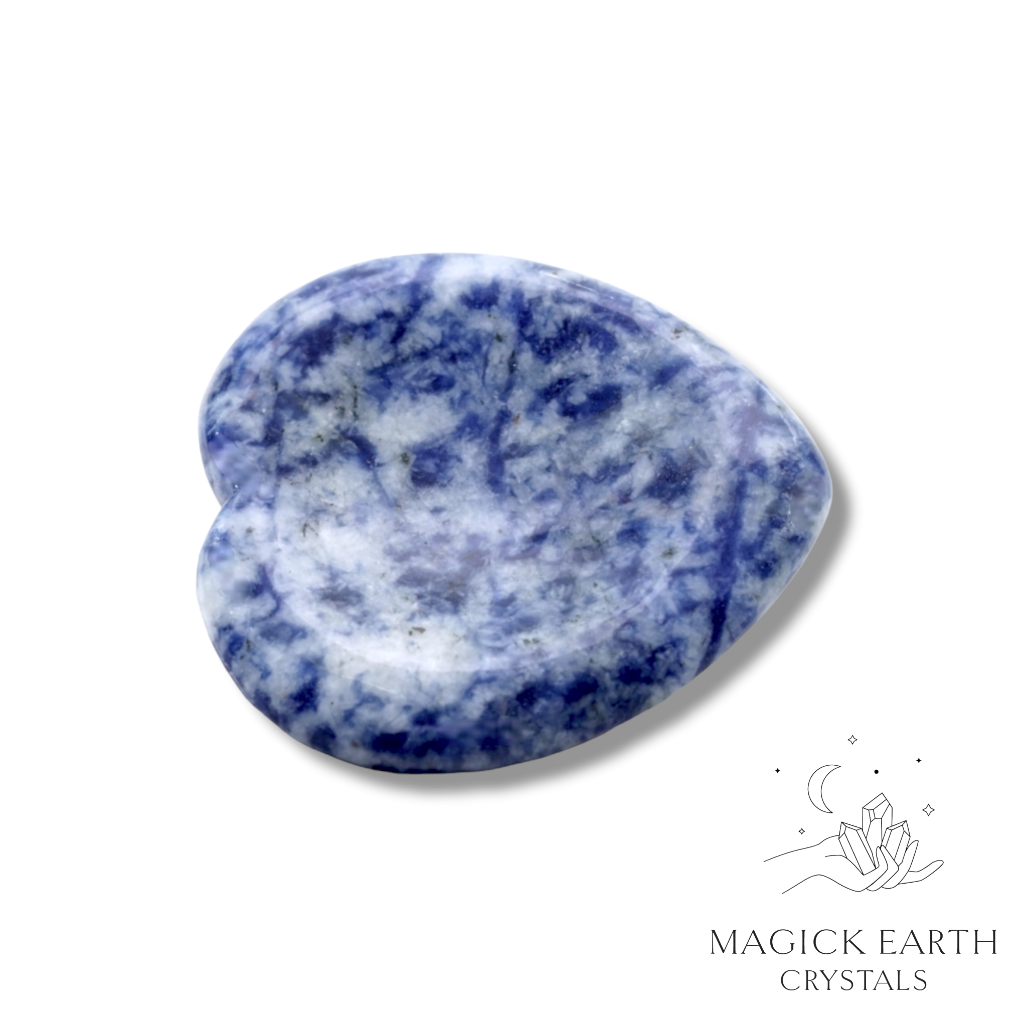Blue Spot Jasper  Heart Shaped Thumb  Stone For Gentle Expression & Overwhelm
