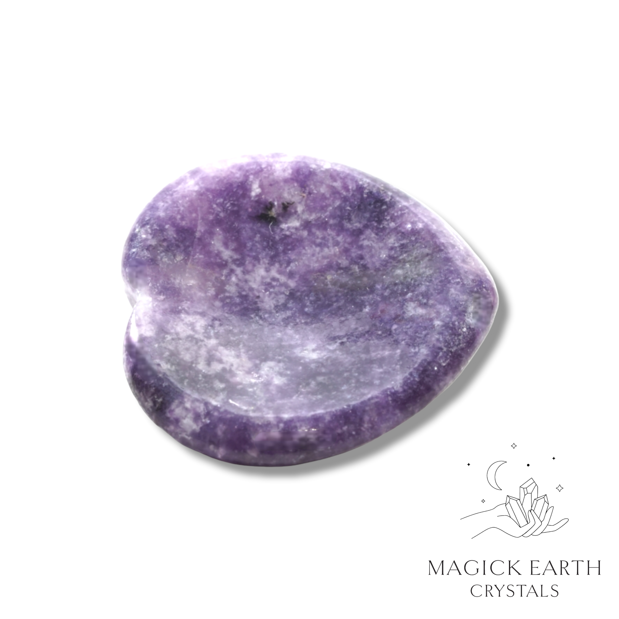 Lepidolite Heart Shaped Thumb  Stone For Emotional Reset