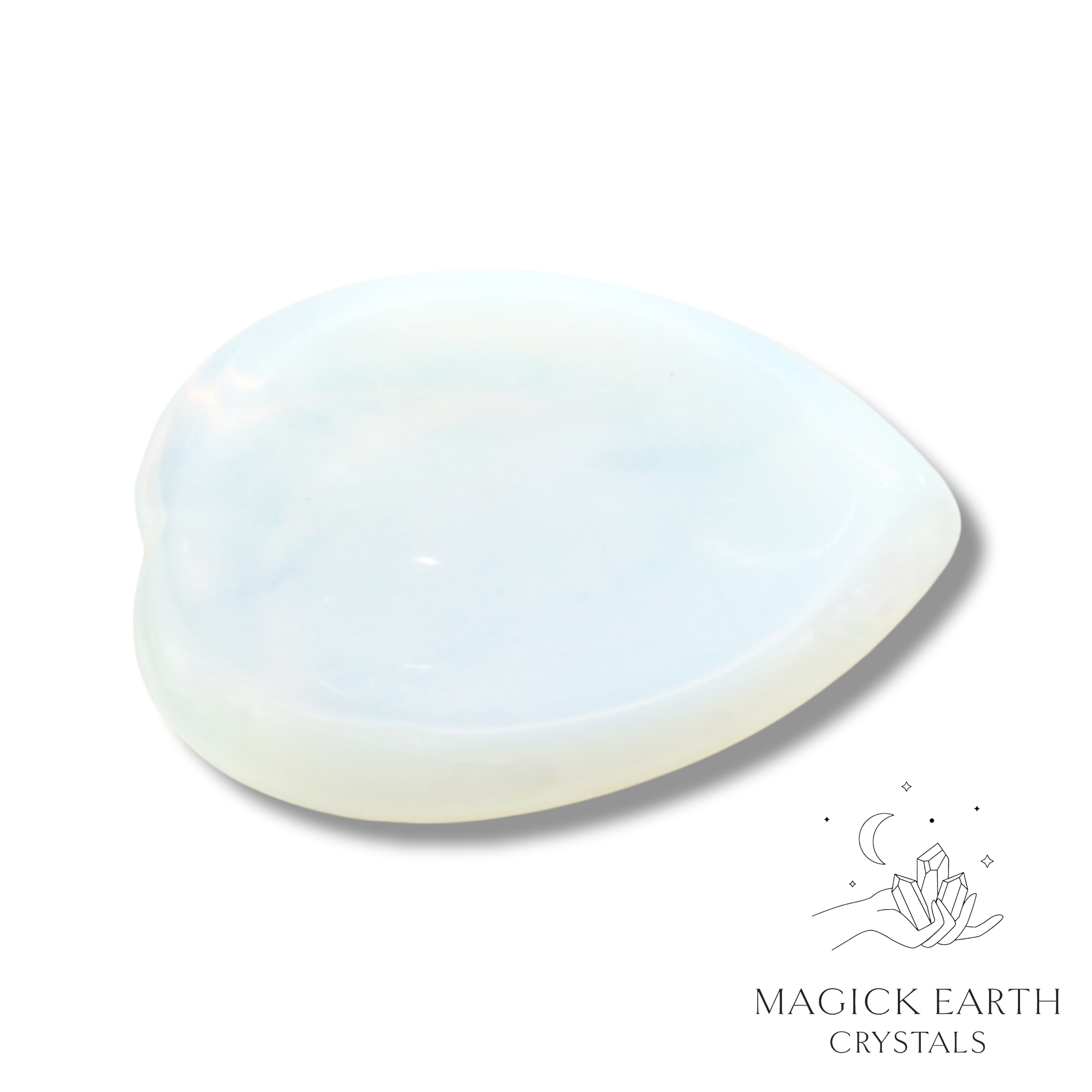 Opalite Heart Shaped Thumb  Stone  For Guiding Light Energy