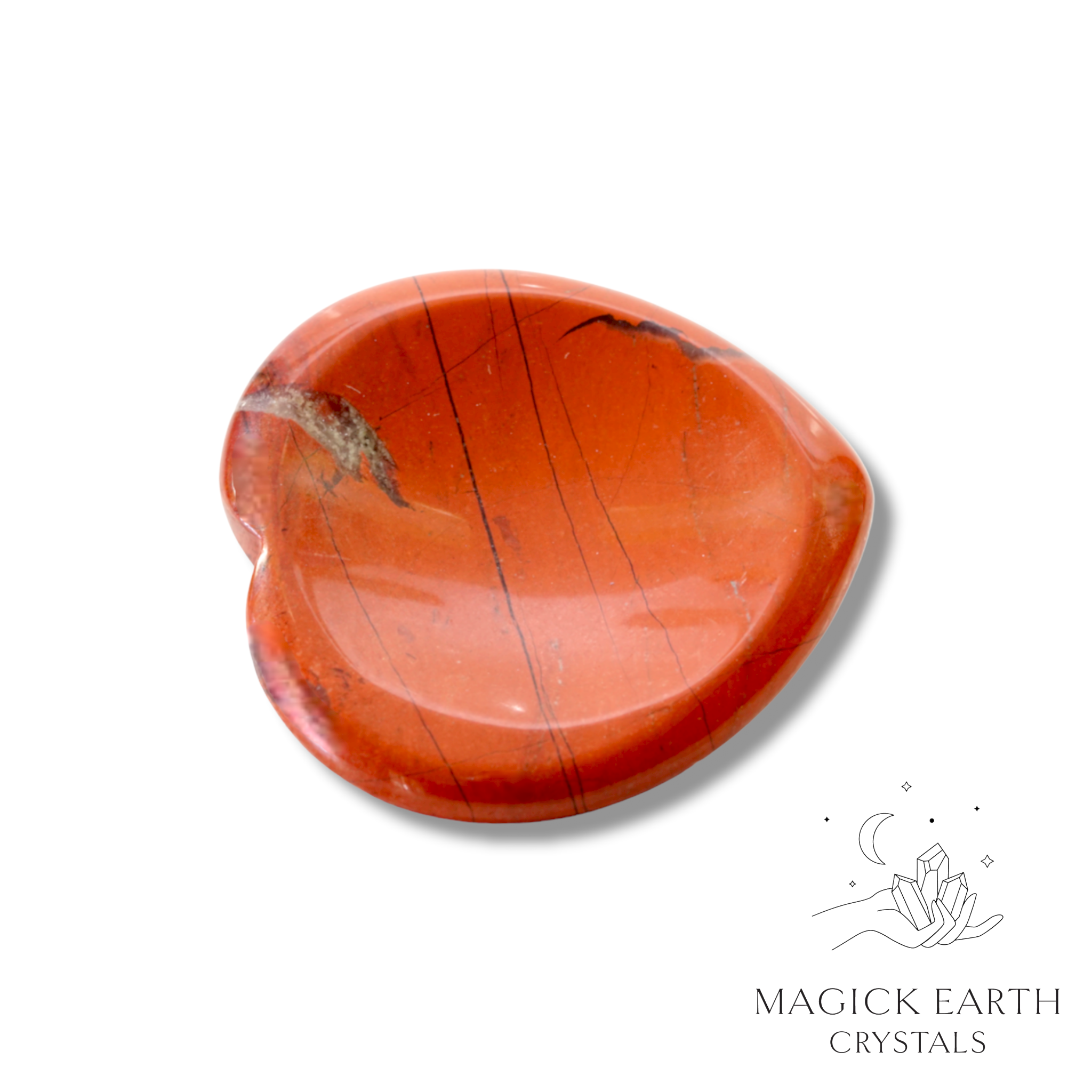 Red Jasper  Heart Shaped Thumb  Stone For Grounded Power