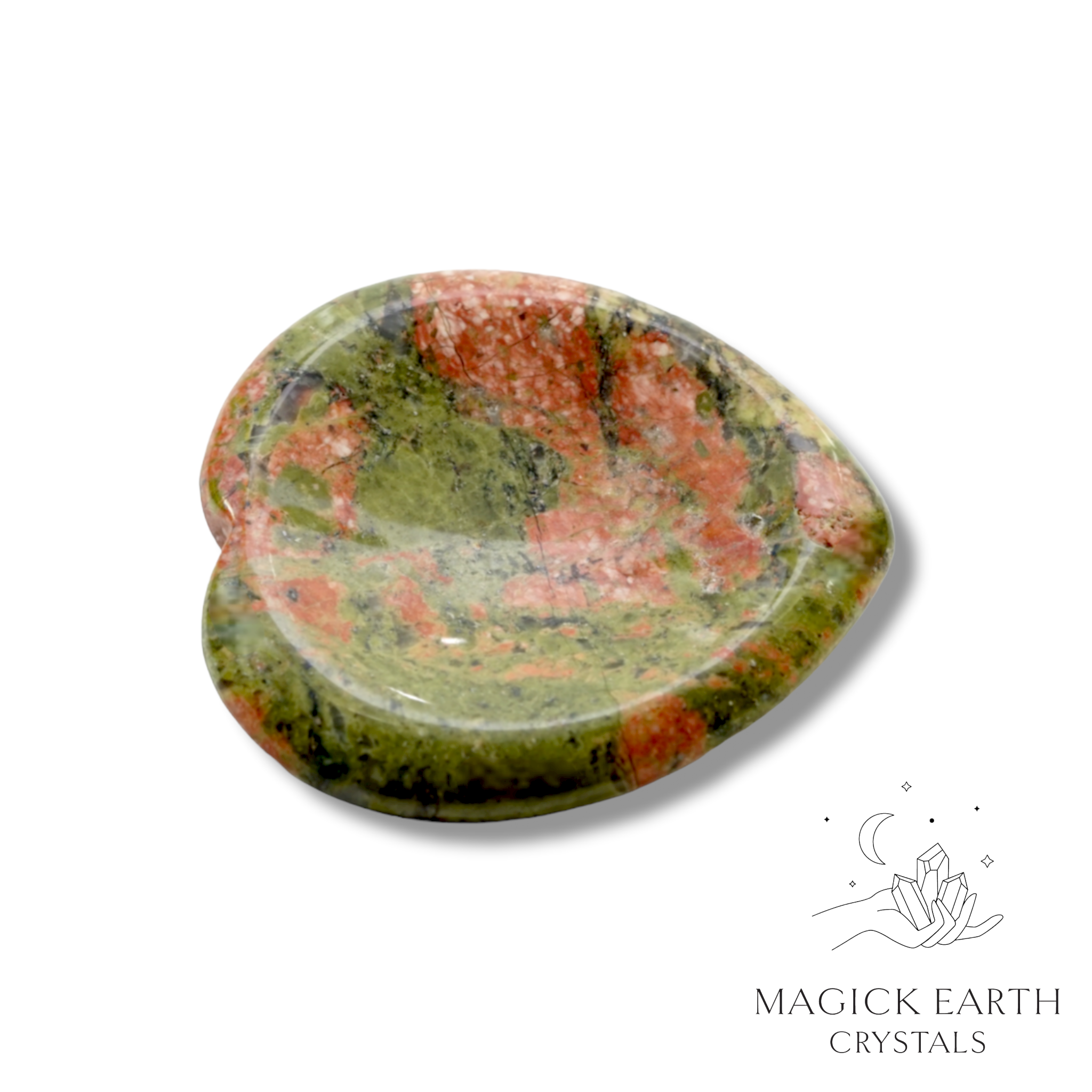 Unakite  Heart Shaped Thumb Stone For Heartfelt Grace