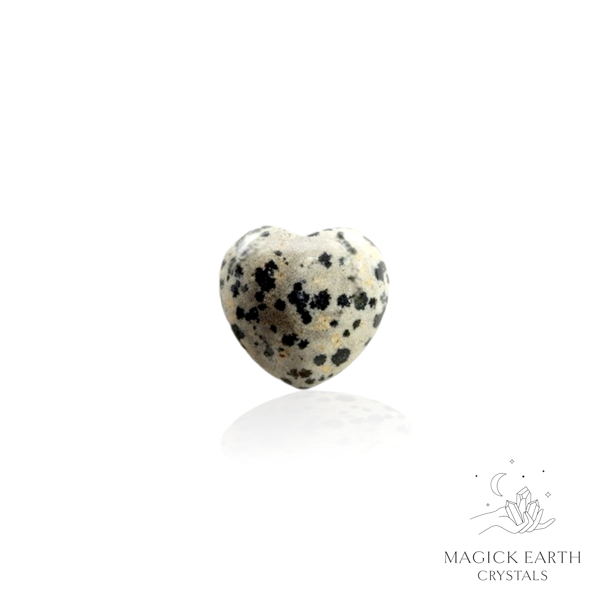Dalmatian Jasper Tiny Heart 20mm For Playful Protection