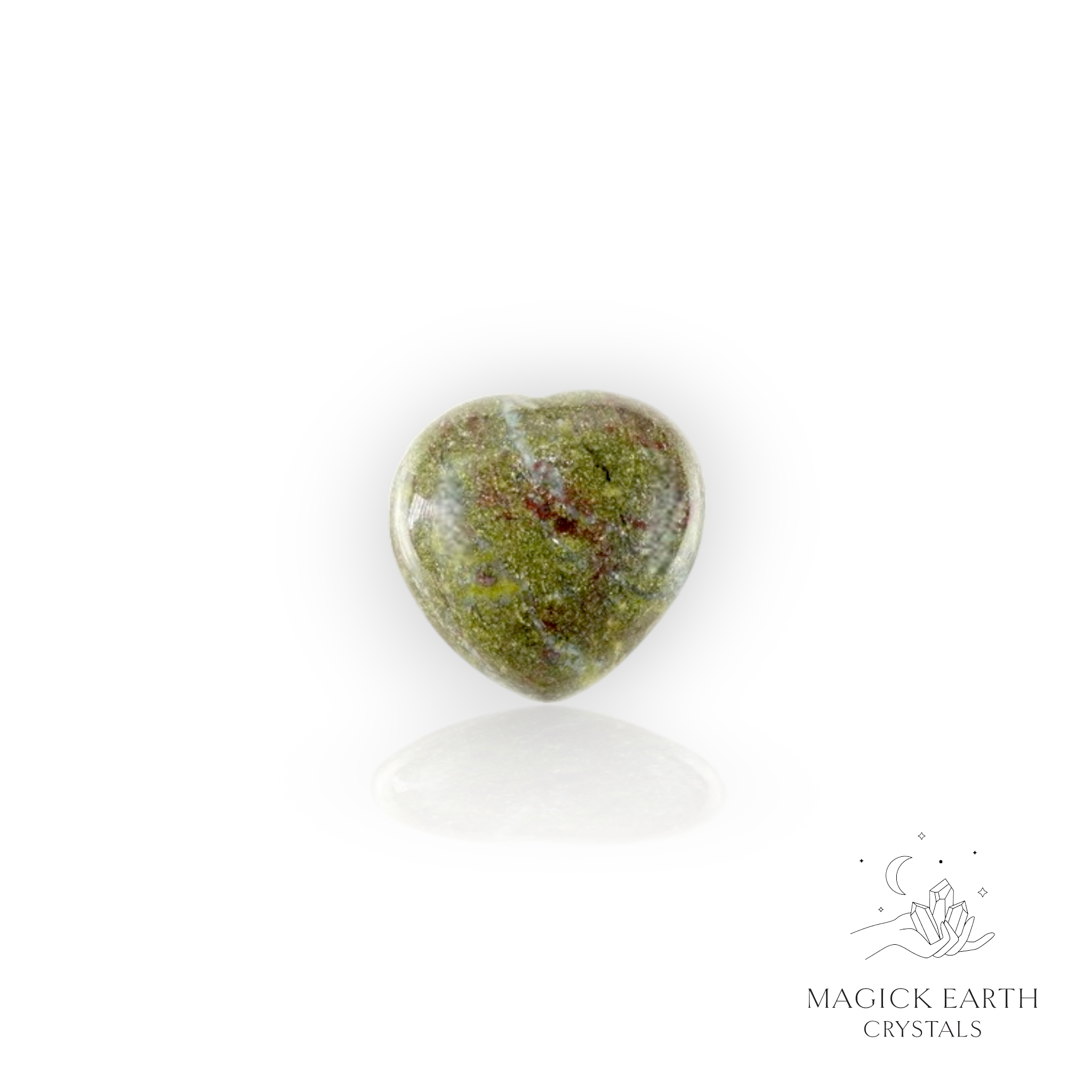 Dragons Blood Jasper  Tiny Heart 20mm For Gentle Strength