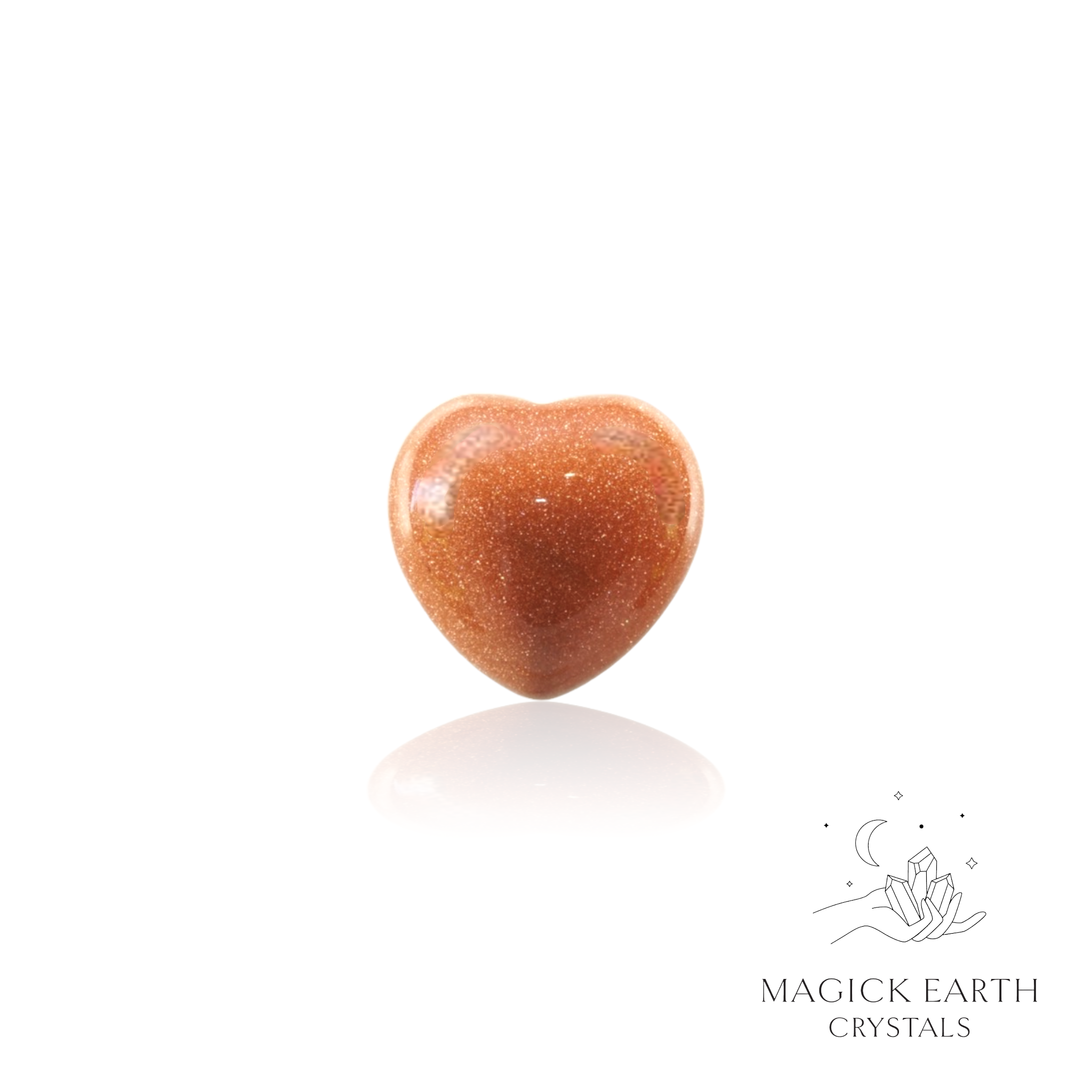 Goldstone Tiny Heart 20mm For Ambition & Action