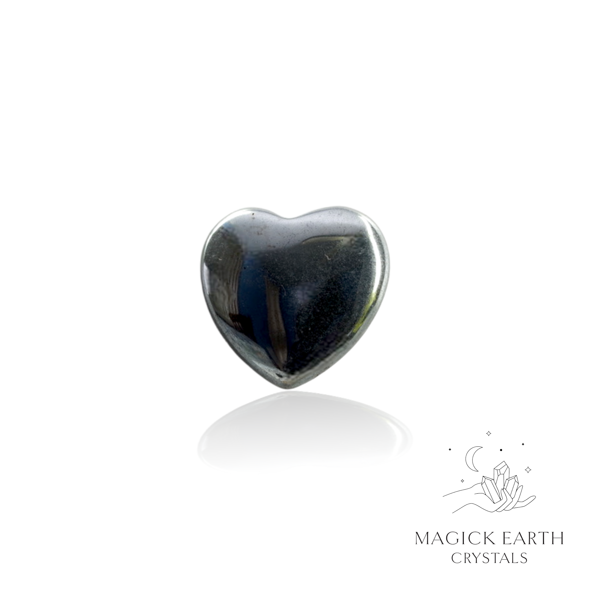 Hematite Heart 25mm For Confident Tenacity