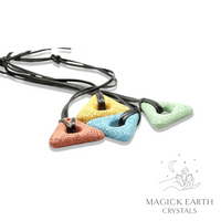 Lava Triangle Pendants For Emotional Calm & Balance