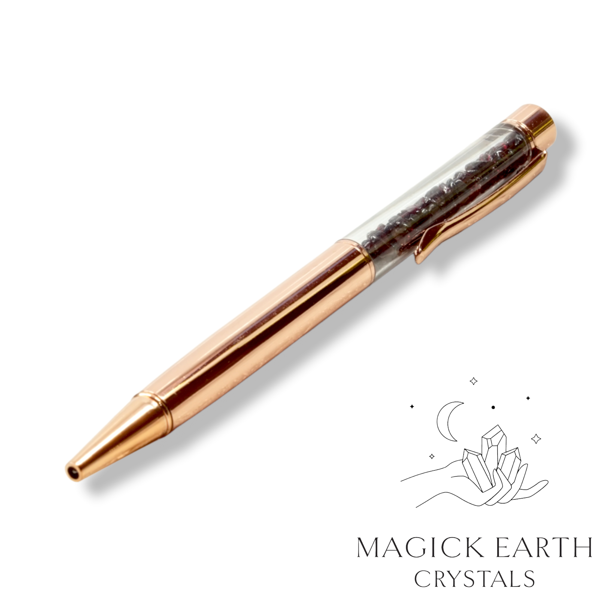 Garnet Crystal  Chip Pens For Passion & Purpose