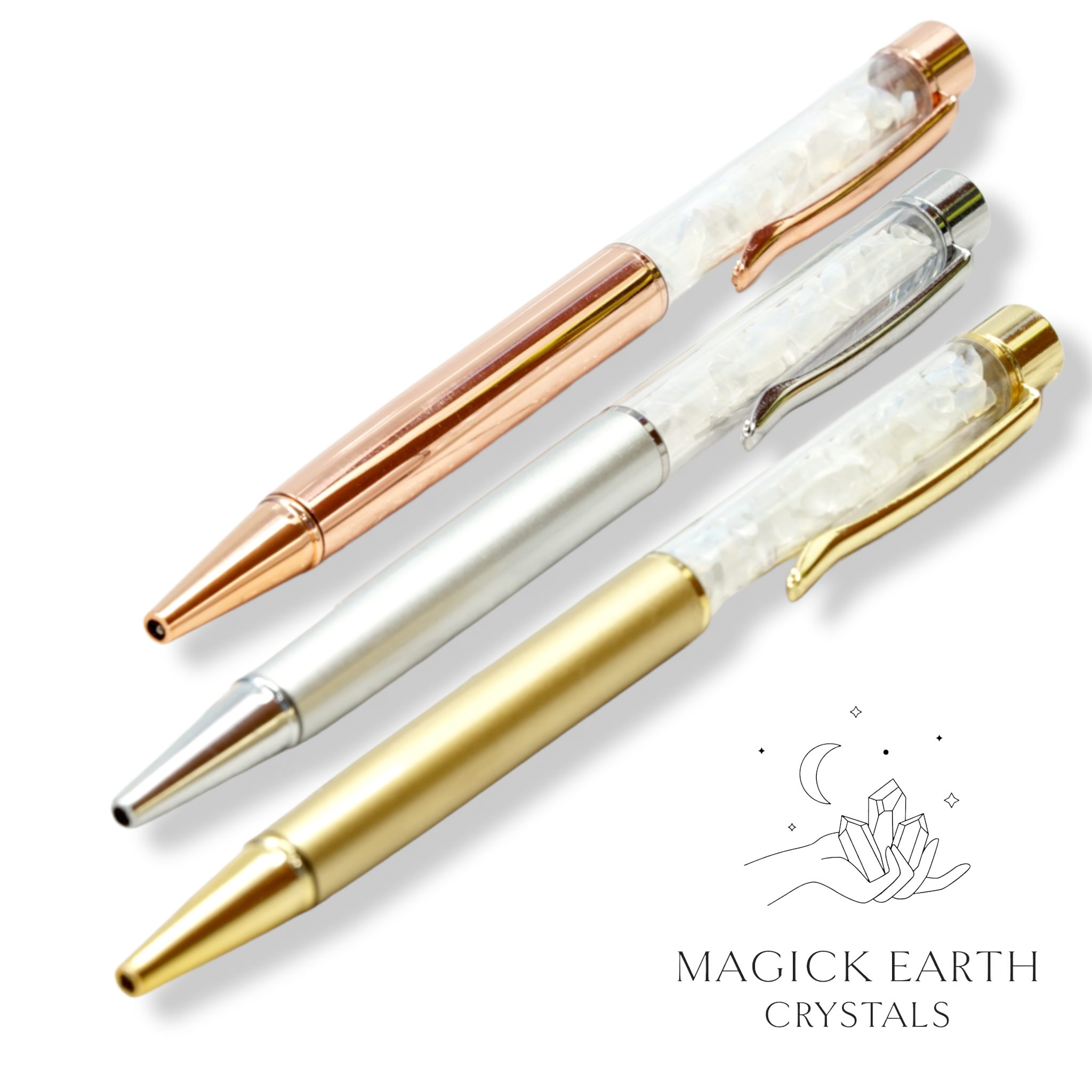 Opalite Crystal Chip Pens  For Guiding Light Energy