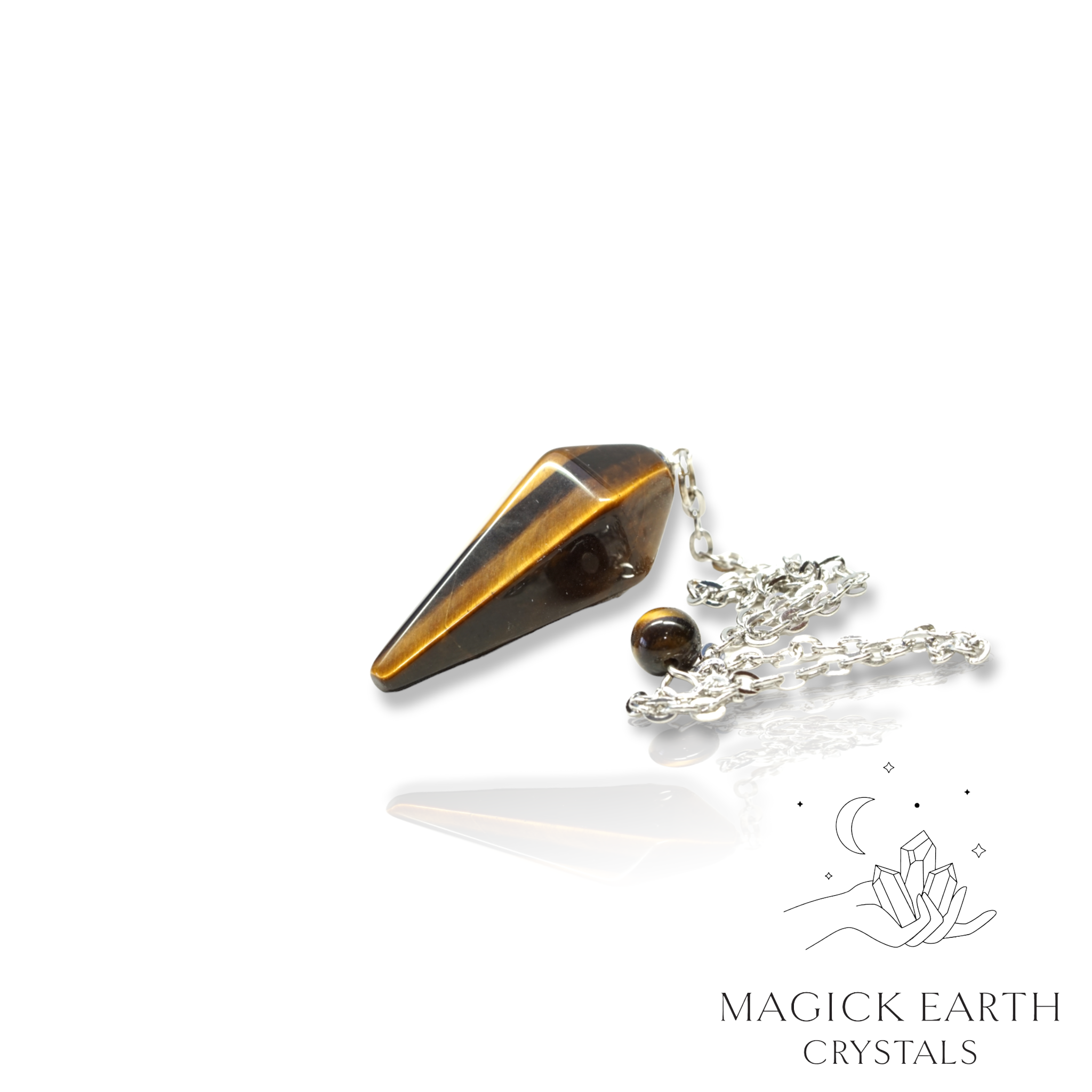 Tiger Eye Cone Pendulum  For Confident Courage