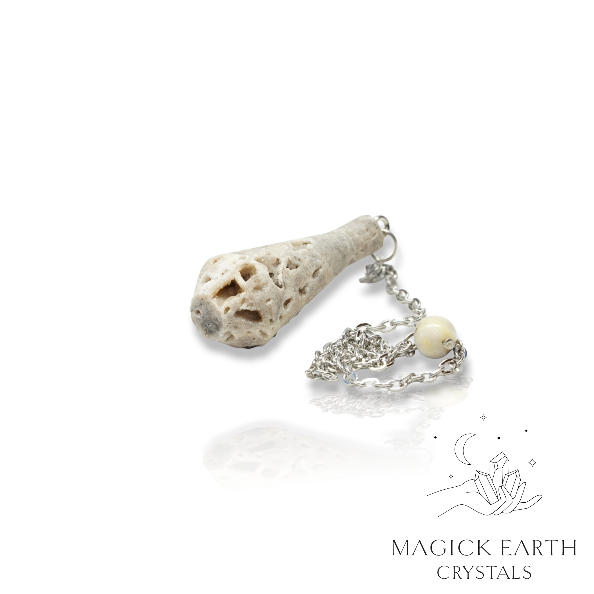 Agate Druzy Geode  Pendulum For Grounding & Resilience
