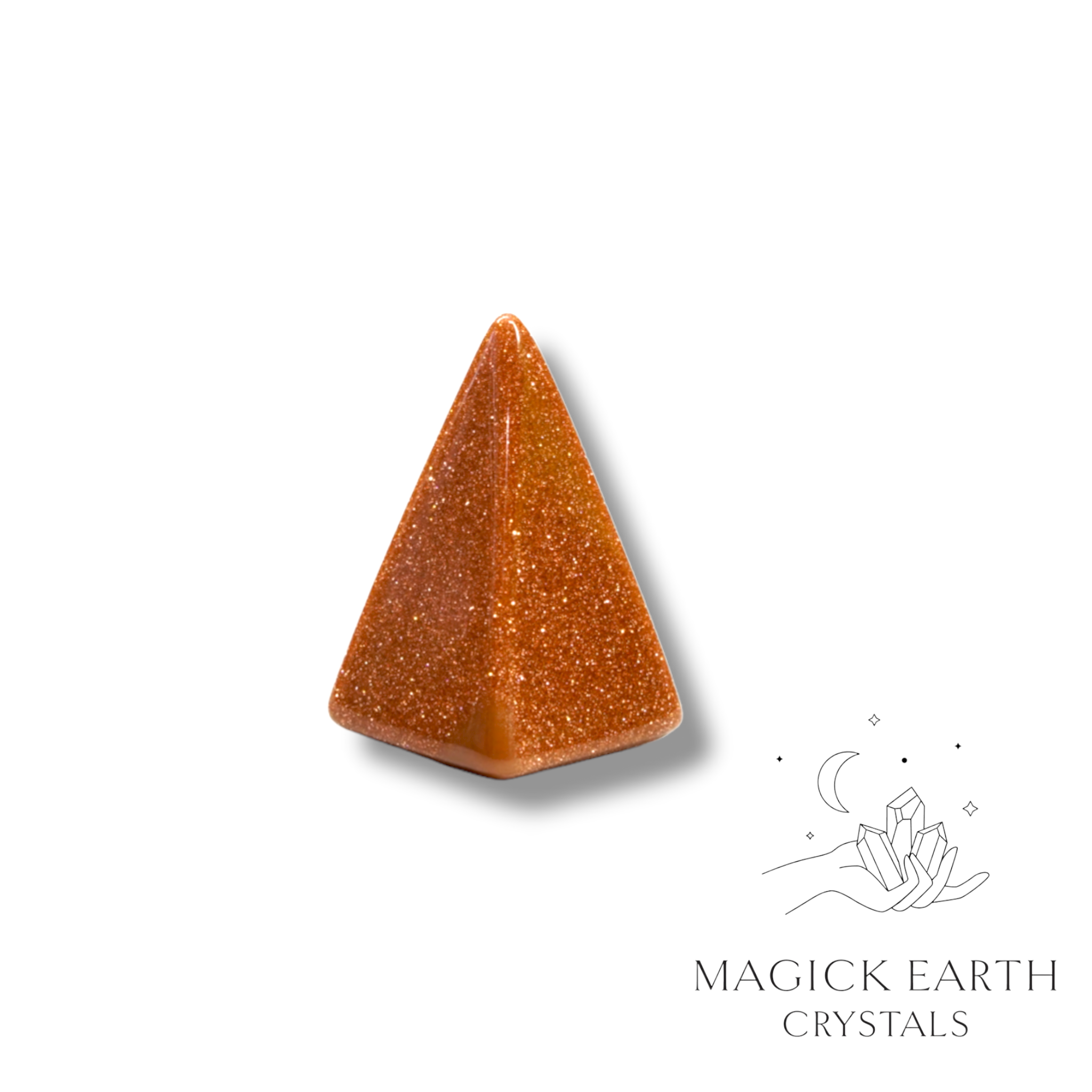 Goldstone Tiny Pyramid For Ambition & Action