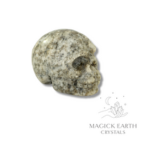 Sesame Jasper  Carved Skull  For Recovery Support