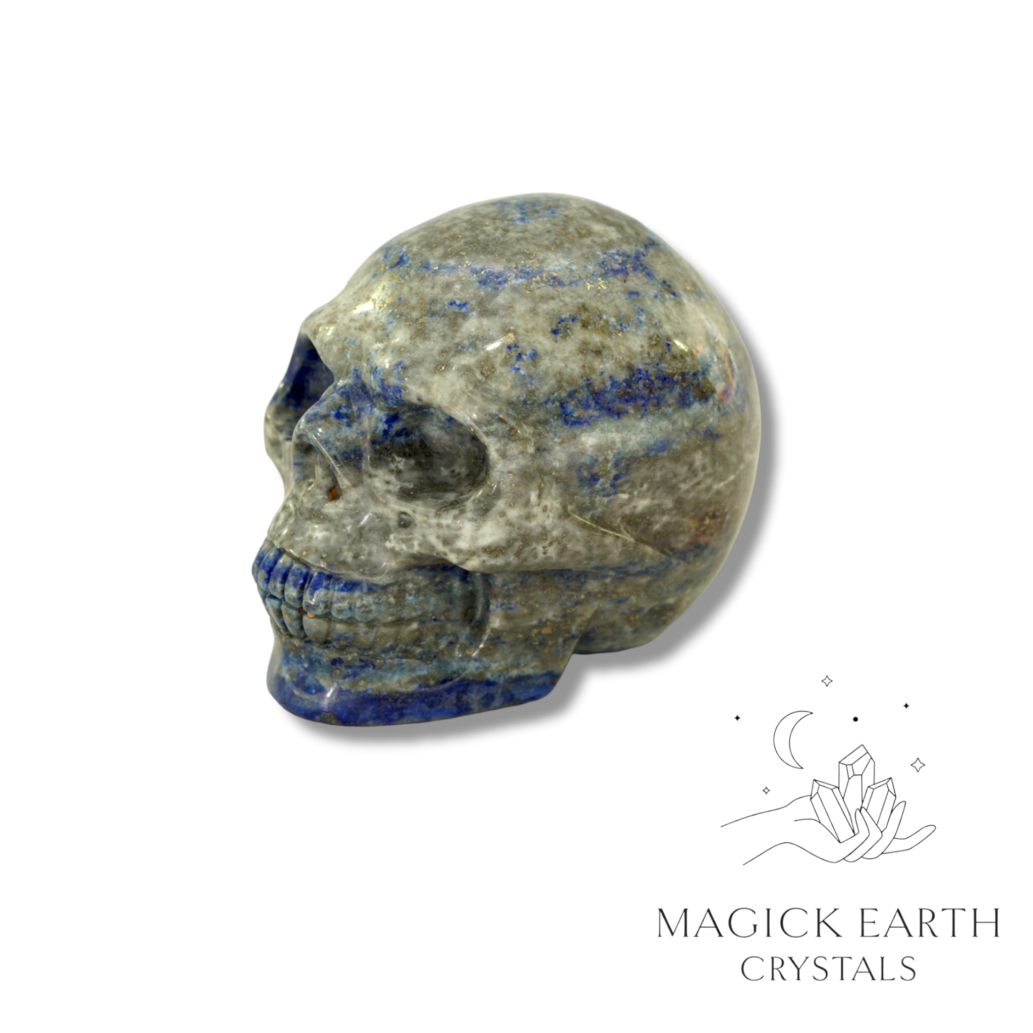 Lapis Lazuli  Carved Skull For Clear-Sight & Wisdom