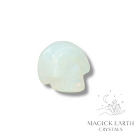 Opalite Carved Tiny Skull  For Guiding Light Energy