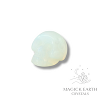 Opalite  Carved Tiny  Skull  For Guiding Light Energy