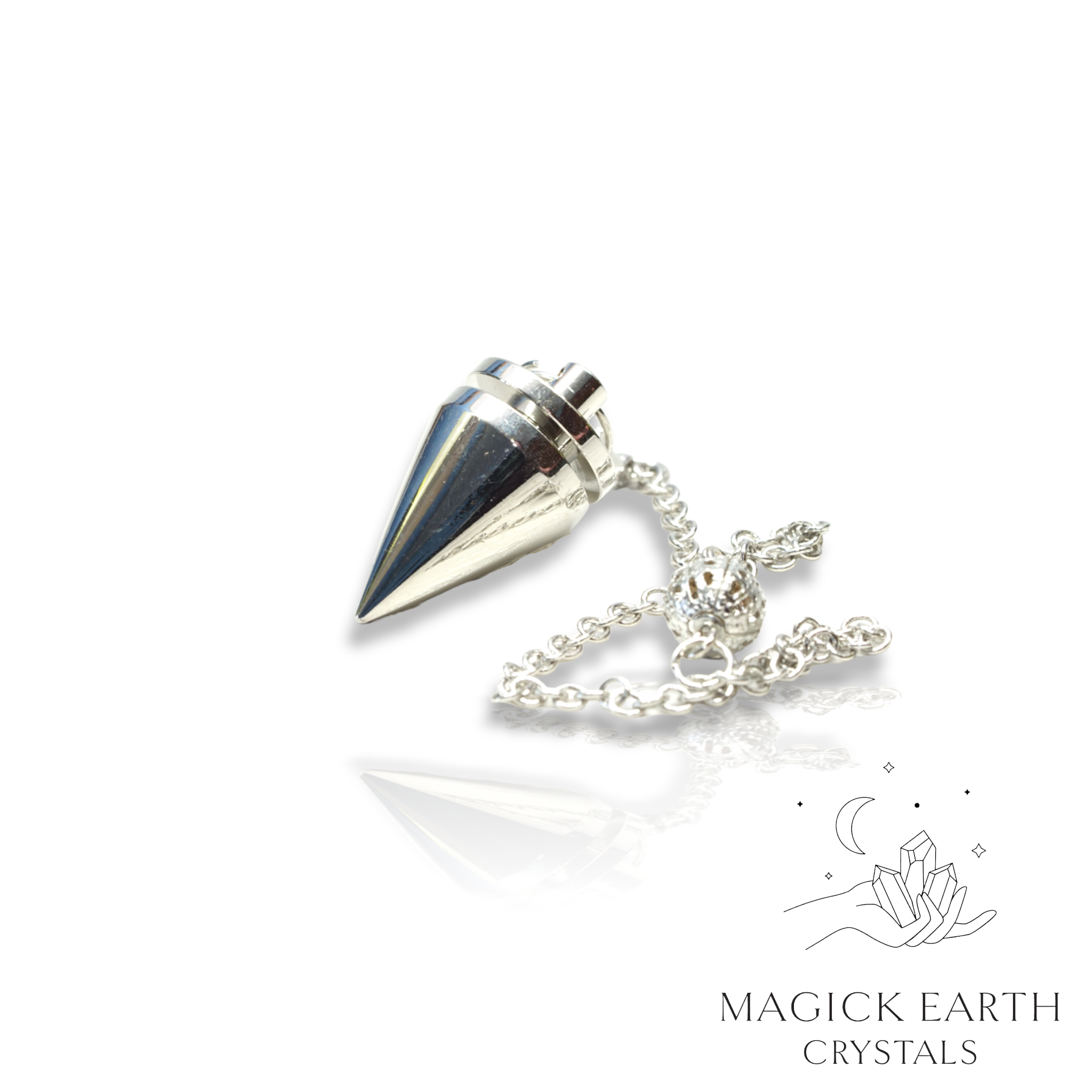 Brass Flat Cone Pendulum With Platinum Finish