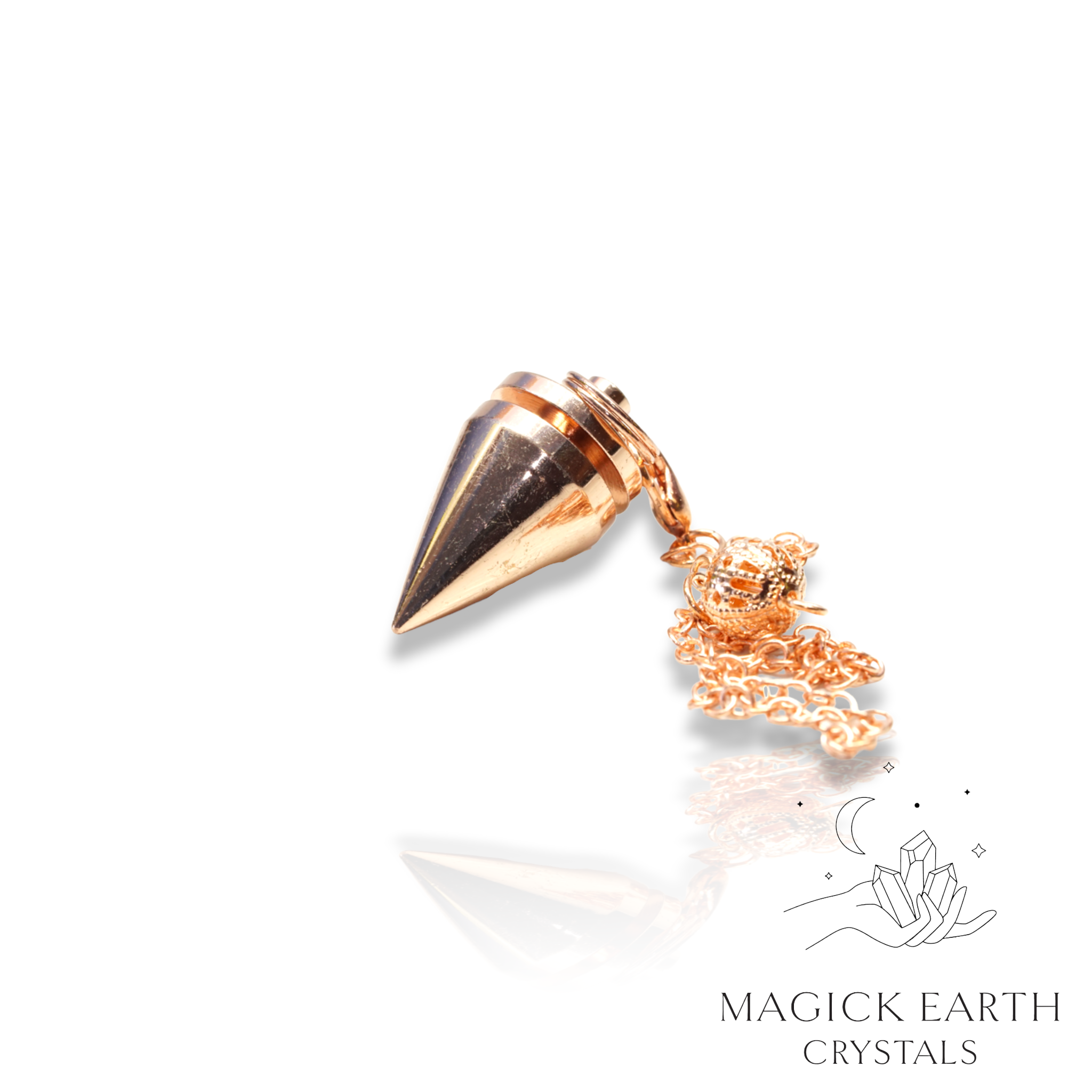 Brass Flat Cone Pendulum With Rose Gold Finish