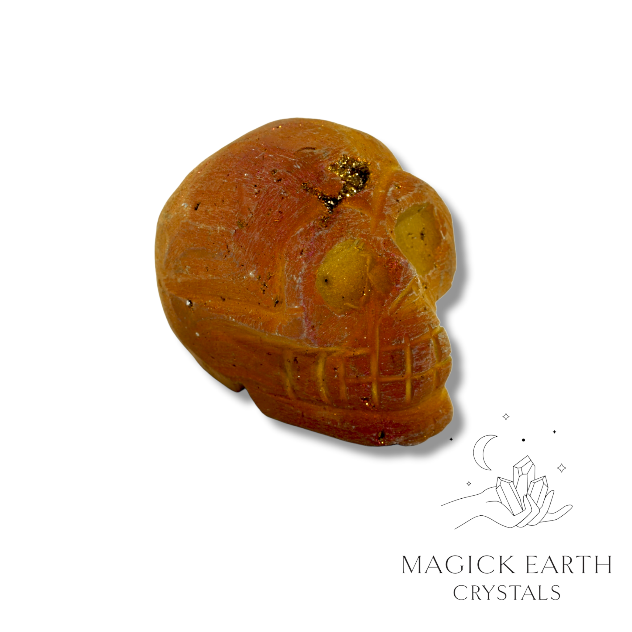 Electroplated Druzy Skull with Purple Finish for Amplified Insight