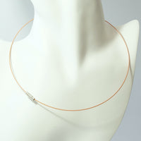 Wire Flex Choker with Platinum Findings and Orange Finish