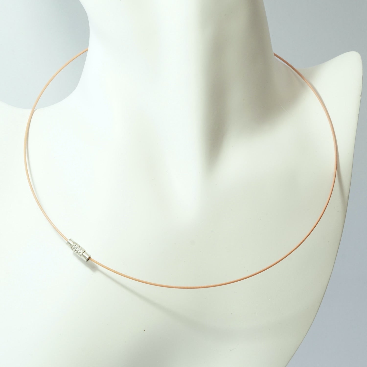 Wire Flex Choker with Platinum Findings and Orange Finish