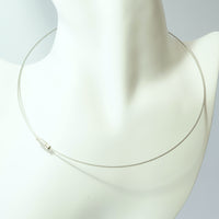 Wire Flex Choker with Platinum Findings and Platinum Finish