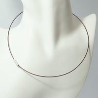 Wire Flex Choker with Platinum Findings and Chocolate Finish
