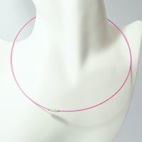 Wire Flex Chokers with Platinum Findings and Magenta Finish