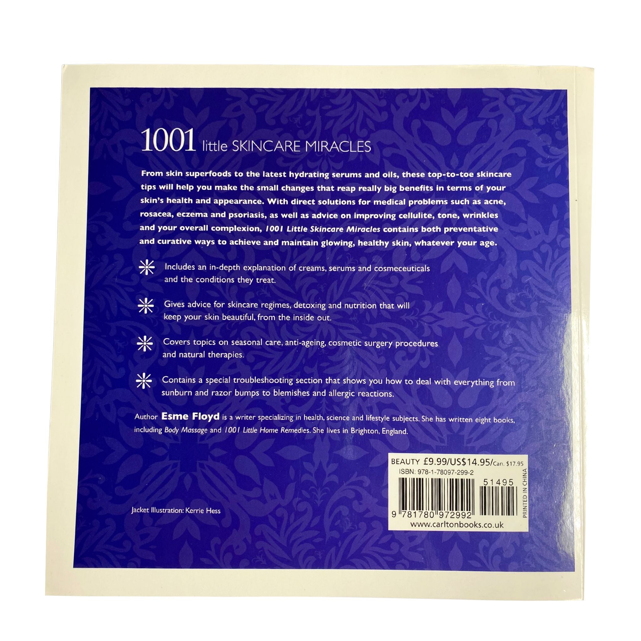 Back Cover 1001 Little Skincare Miracles Book by Esme Floyd