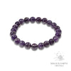 Amethyst Crystal Bracelets 8mm Beads Stretch Finish For Sacred Stillness