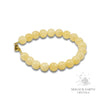 Yellow Jade Crystal Bracelets With 8mm Round Beads Gold Clasp For Balanced Confidence