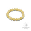 Yellow Jade Crystal Bracelets With 8mm Round Beads Stretch For Balanced Confidence