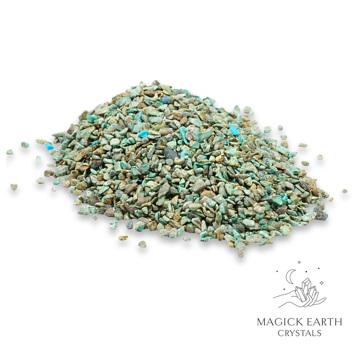 African Turquoise Small Crystal Chips for inspired Evolution 100g bag